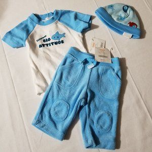 Gymboree Hello Submarine NWT 0-3 month Pants, bodysuit & hat. Hat has storage sp